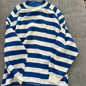 vintage Express Blue And White Men’s Large Sweater